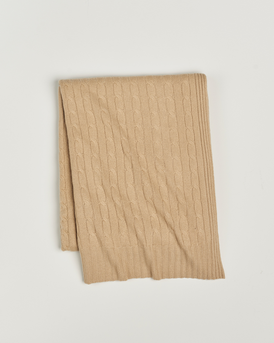 Herre | Tæpper | Ralph Lauren Home | Cable Knitted Cashmere Throw Chamoiz