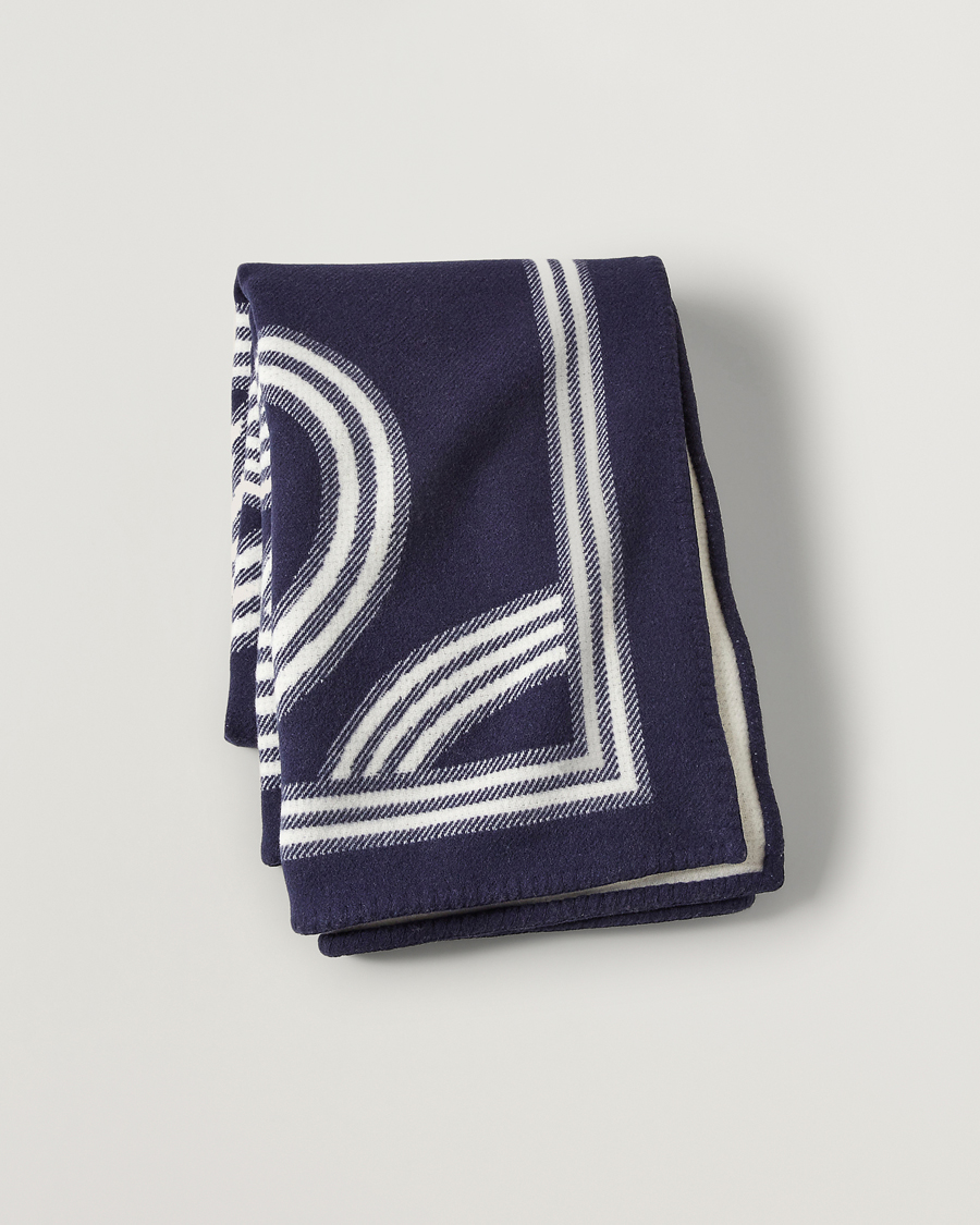 Herre | Ralph Lauren Home Berken Wool/Cashmere Signature Logo Blanket Navy | Ralph Lauren Home | Berken Wool/Cashmere Signature Logo Blanket Navy