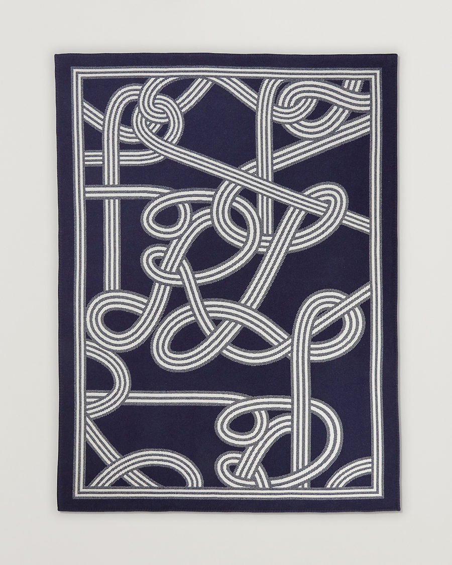 Herre | Ralph Lauren Home Berken Wool/Cashmere Signature Logo Blanket Navy | Ralph Lauren Home | Berken Wool/Cashmere Signature Logo Blanket Navy