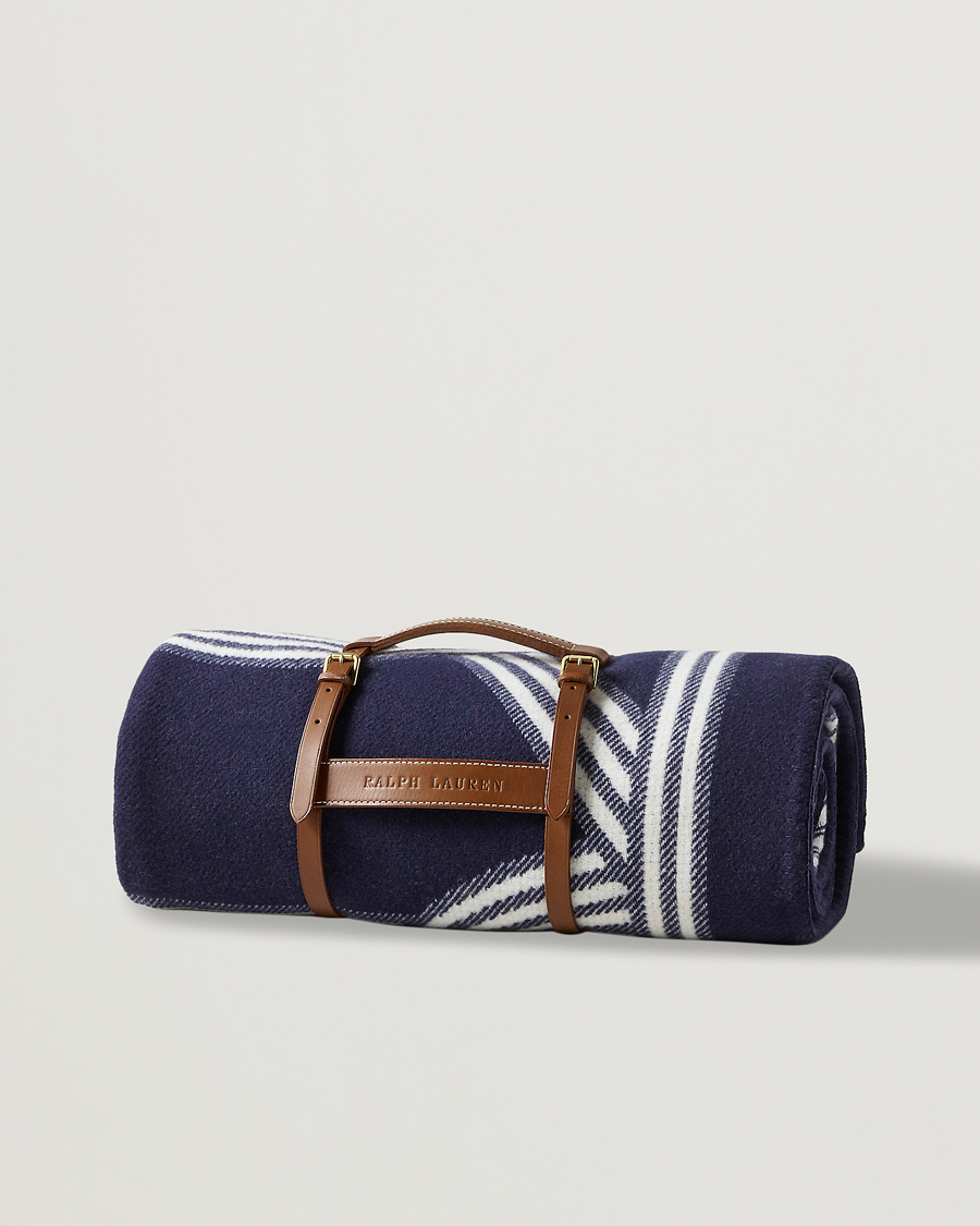 Herre | Ralph Lauren Home Berken Wool/Cashmere Signature Logo Blanket Navy | Ralph Lauren Home | Berken Wool/Cashmere Signature Logo Blanket Navy