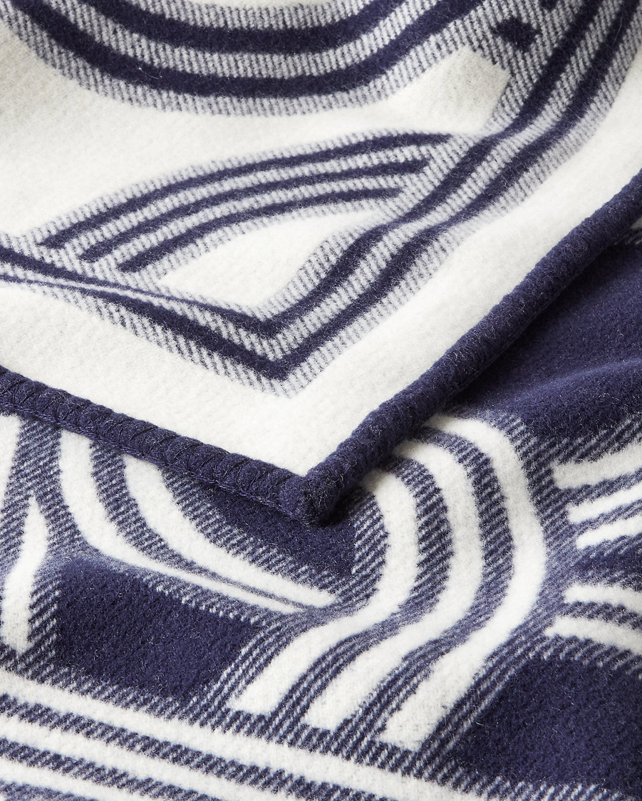 Herre | Ralph Lauren Home Berken Wool/Cashmere Signature Logo Blanket Navy | Ralph Lauren Home | Berken Wool/Cashmere Signature Logo Blanket Navy