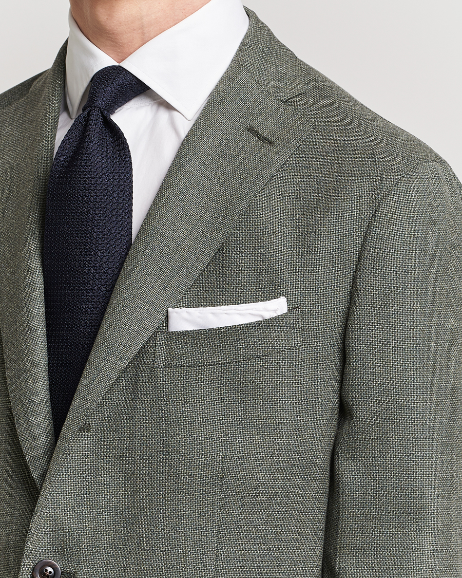 Herre | Lommeklude | Eton | Signature Twill Pocket Square White