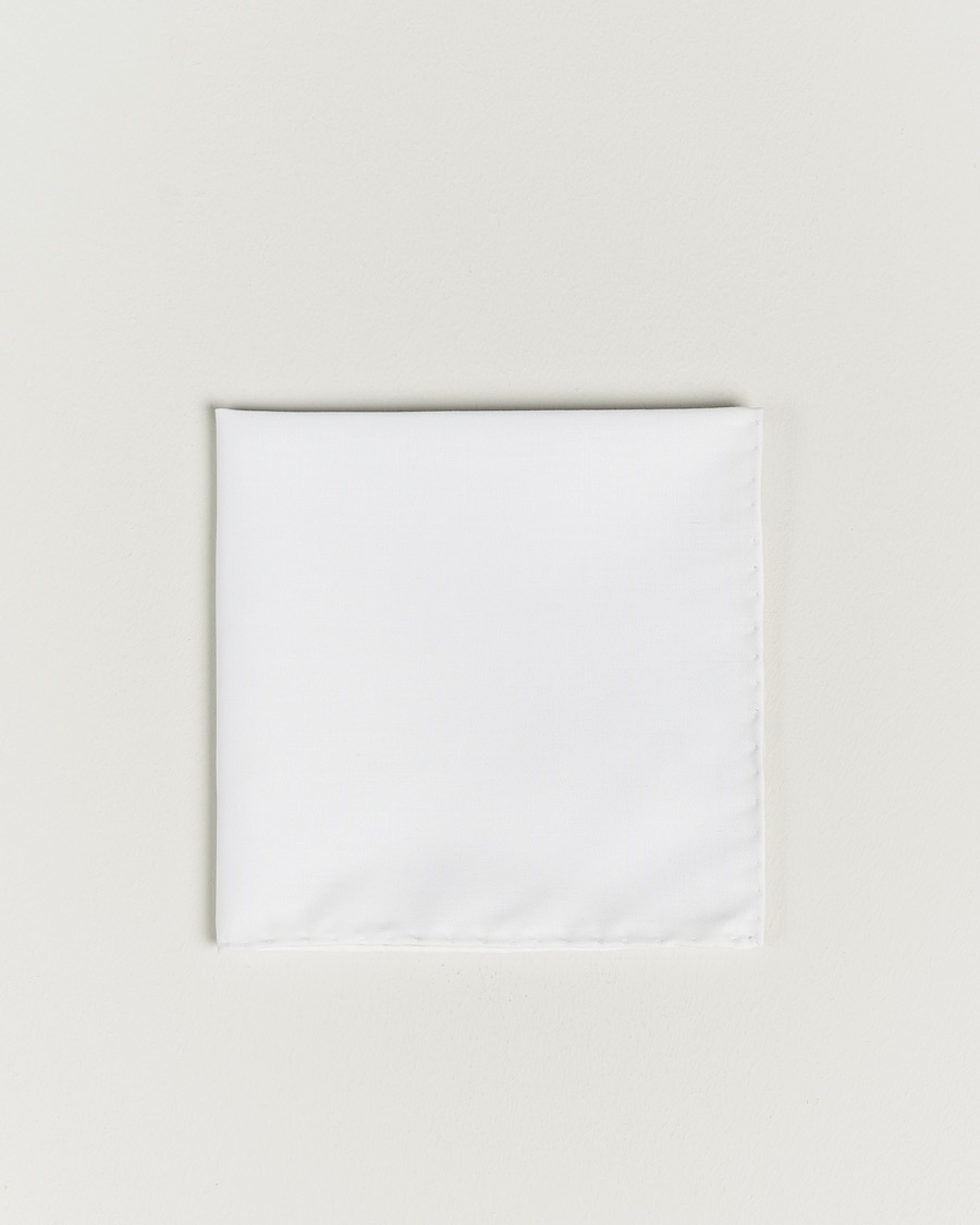 Herre | Lommeklude | Eton | Signature Twill Pocket Square White