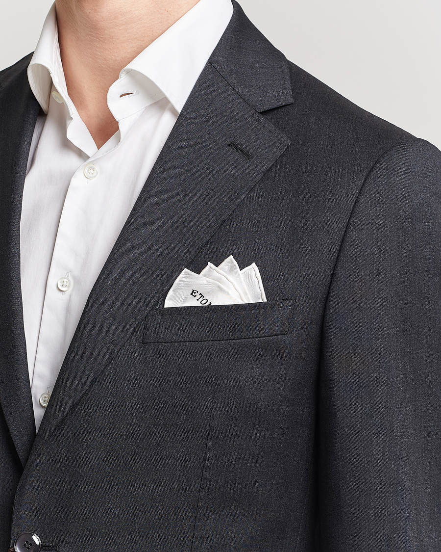 Herr | Accessoarer | Eton | Silk Pocket Square White