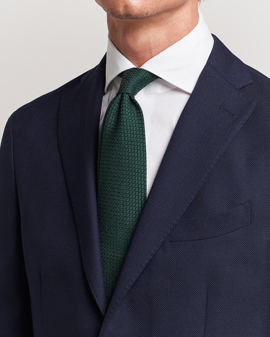 Herre | Slips | Eton | Grenadine Tie Dark Green