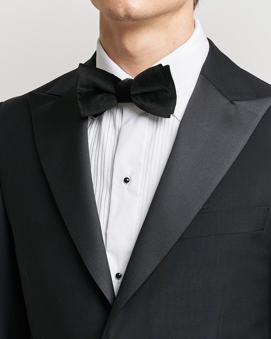 Herre | Butterfly | Eton | Pre-Tied Velvet Bow Tie Black