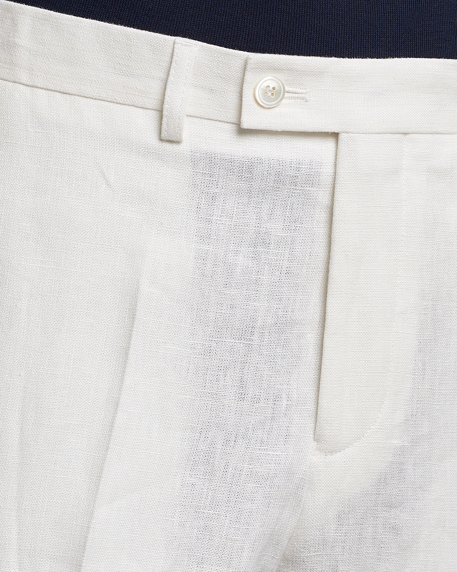 Herre | Bukser | Oscar Jacobson | Deccan Linen Trousers White