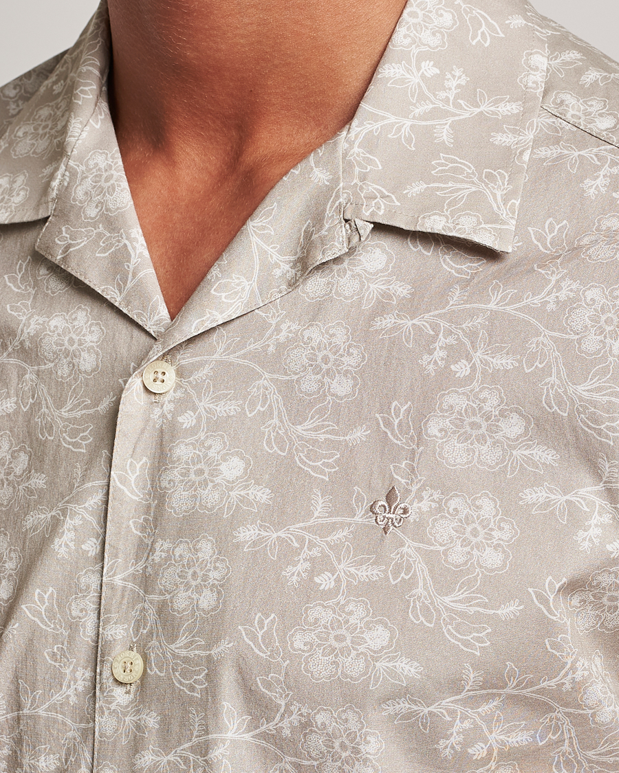 Herre | Skjorter | Morris | Printed Short Sleeve Shirt Khaki