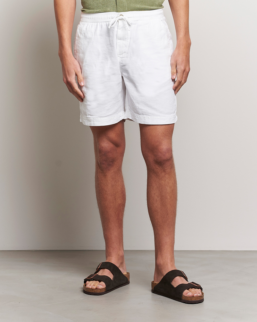 Herre | Shorts | Morris | Fenix Linen Drawstring Shorts White