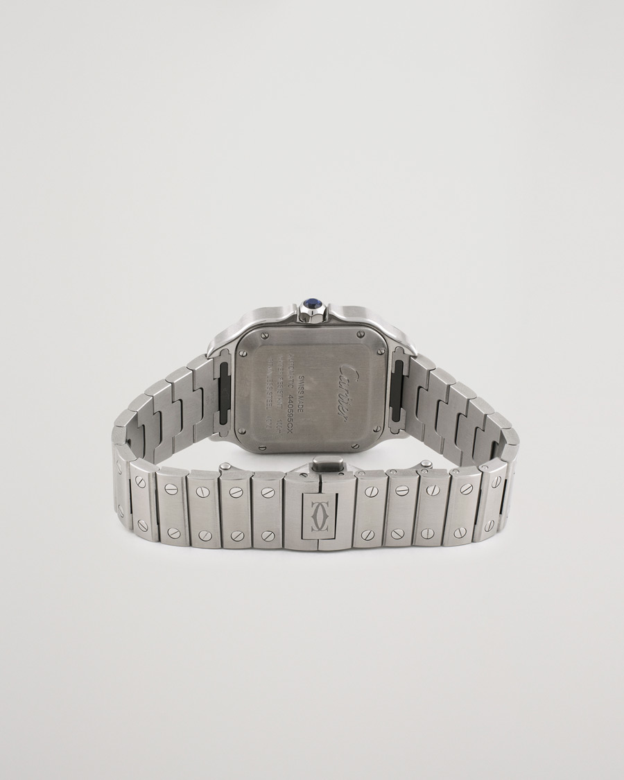 Herre | Pre-Owned & Vintage Watches | Cartier Pre-Owned | Santos De Cartier WSSA0029 Steel White
