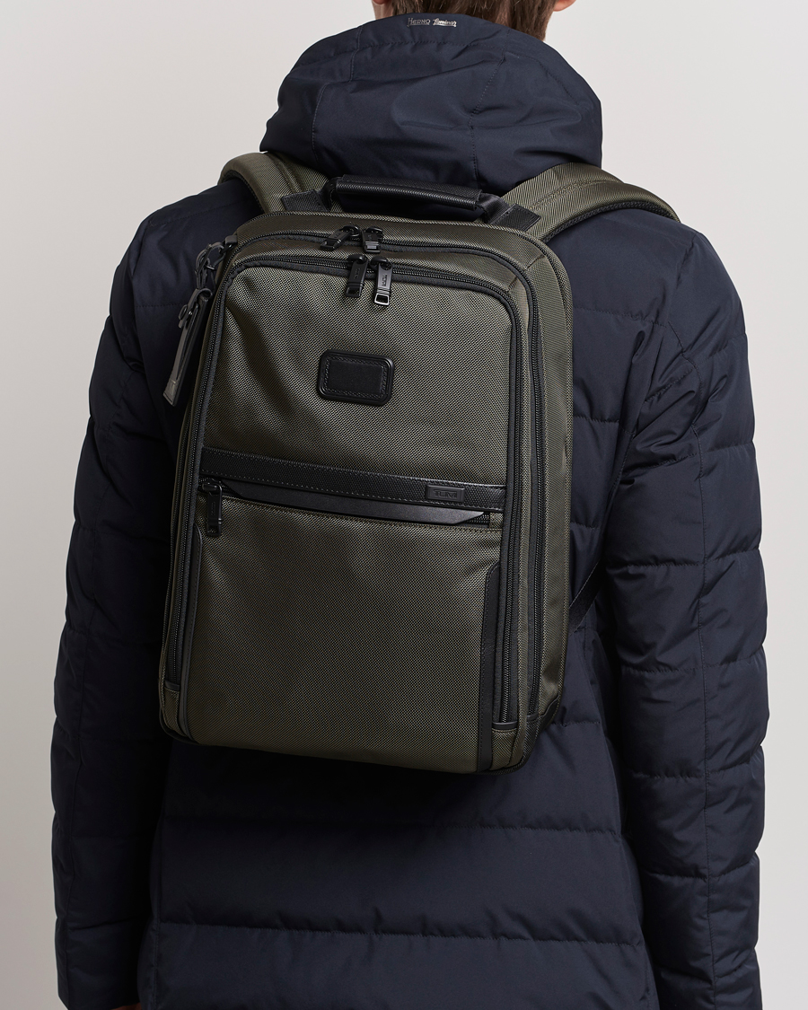 Herre | TUMI Alpha 3 Slim Backpack Olive Night | TUMI | Alpha 3 Slim Backpack Olive Night