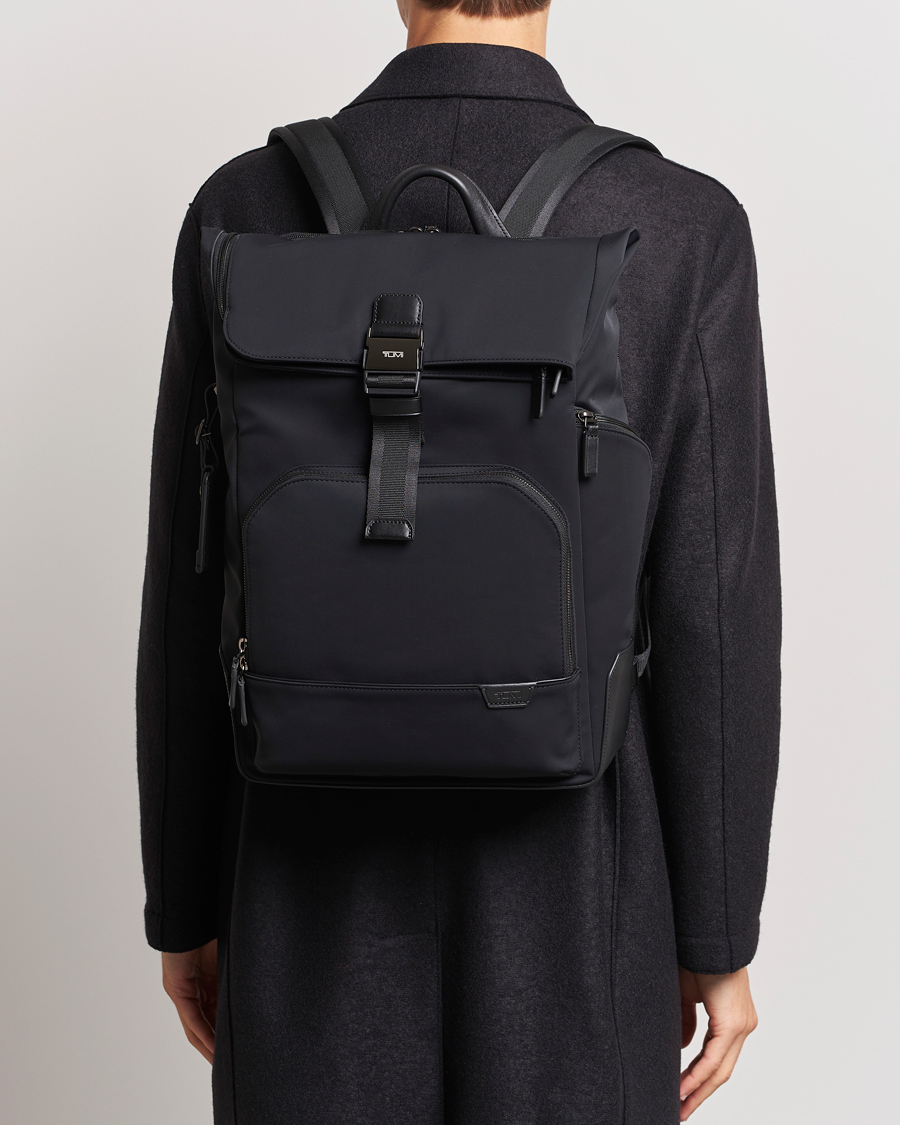 Herre | TUMI Harrison Osborn Roll Top Backpack Black | TUMI | Harrison Osborn Roll Top Backpack Black