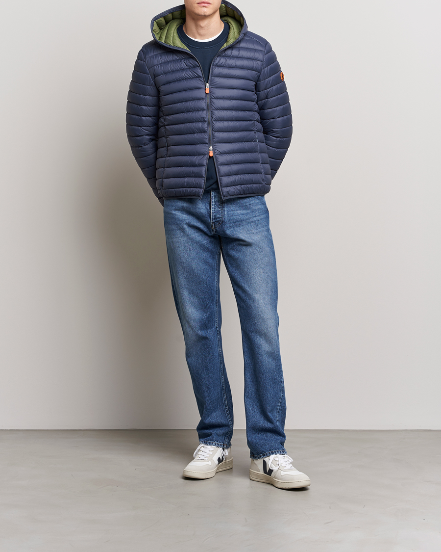 Herre | Jakker | Save The Duck | Duffy Lightweight Padded Hood Jacket Ombre Blue