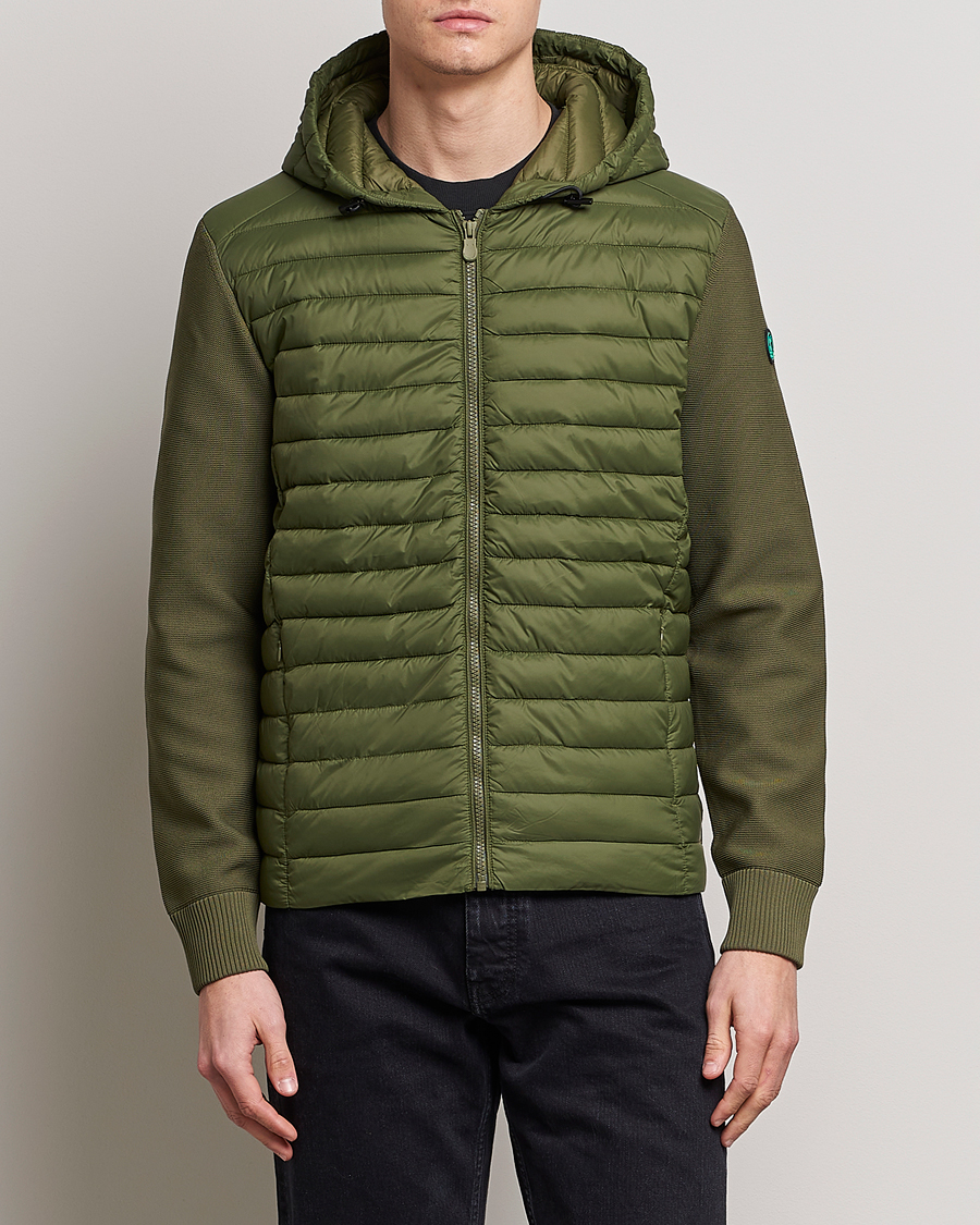 Herre | Hybridjakker | Save The Duck | Murilo Hybrid Hood Jacket Dusty Olive