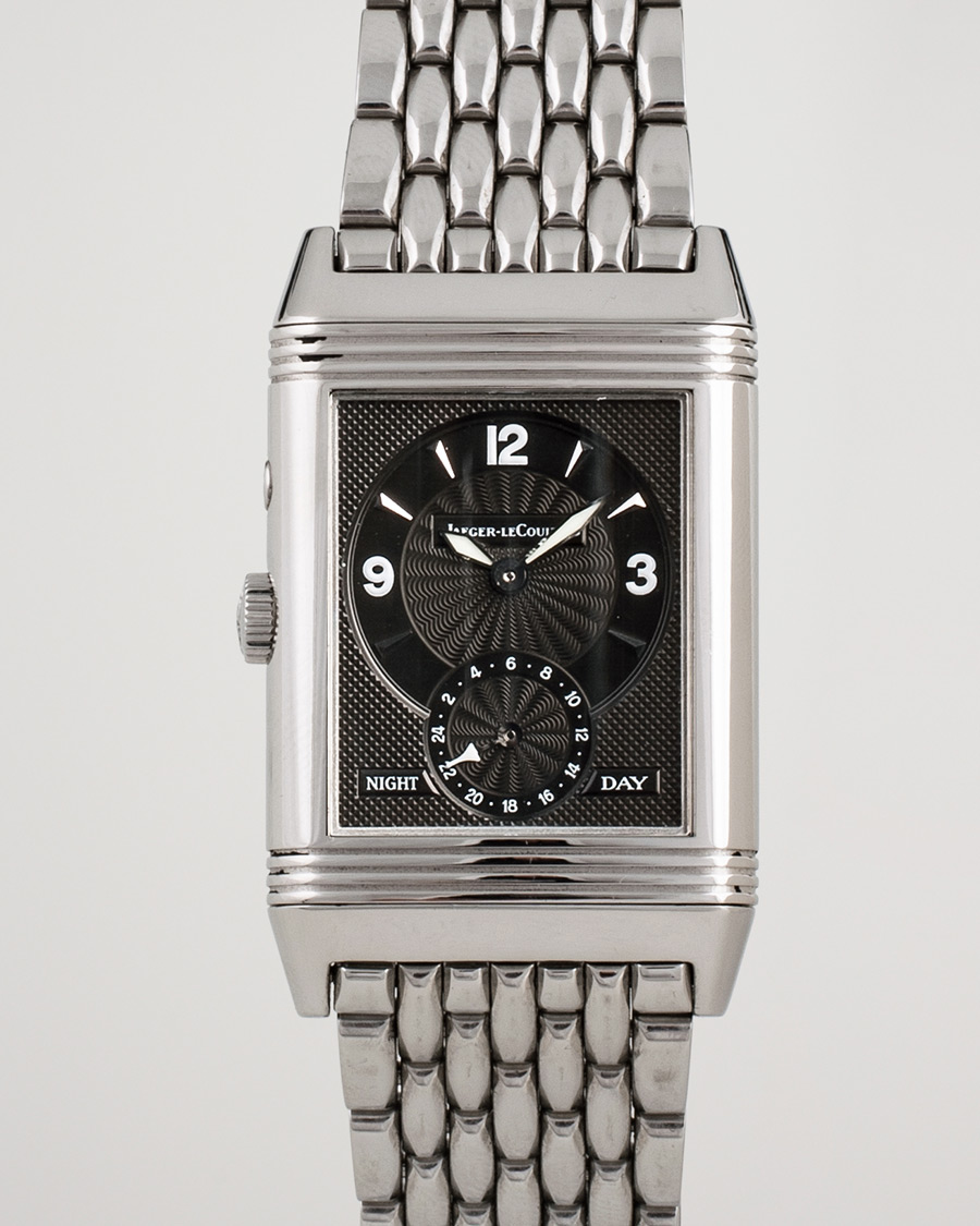 Herre | Pre-Owned & Vintage Watches | Jaeger-LeCoultre Pre-Owned | Reverso Duoface 270.8.54 Steel Silver Black