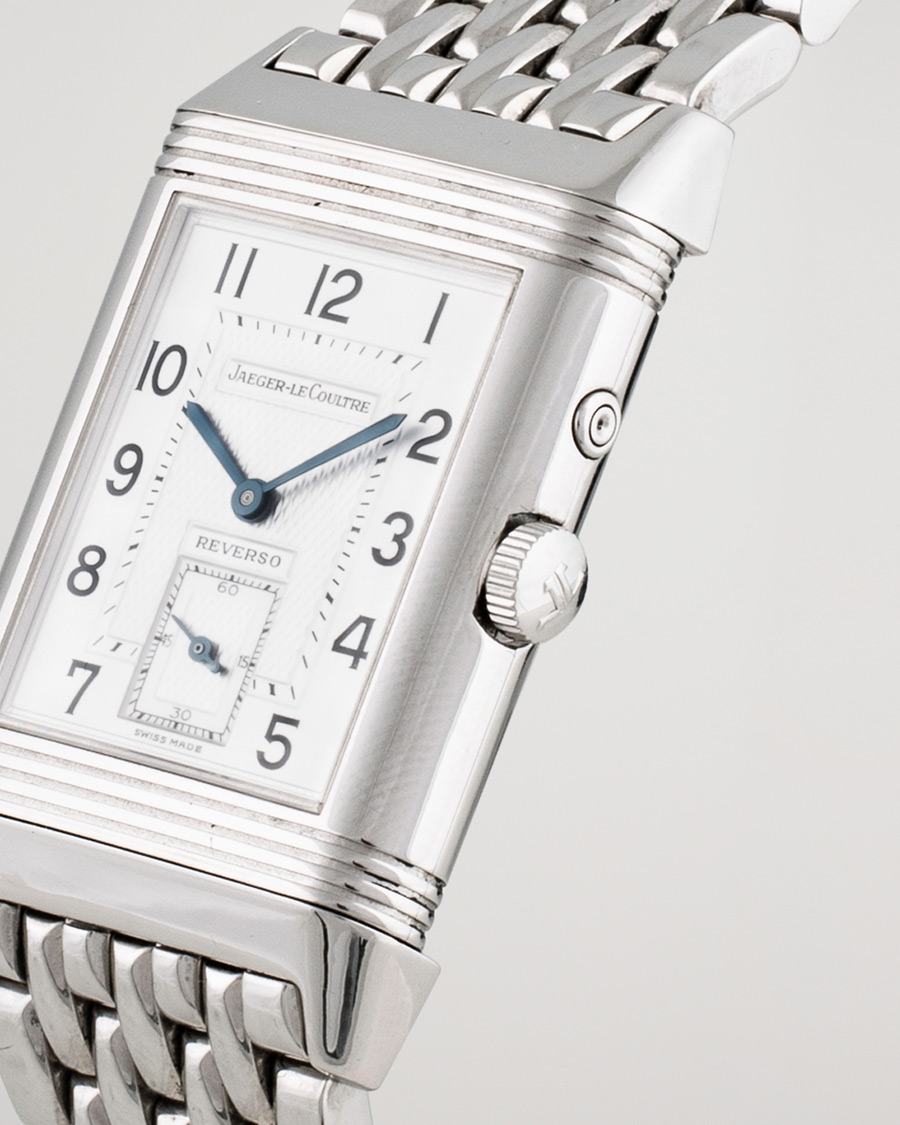 Herre | Pre-Owned & Vintage Watches | Jaeger-LeCoultre Pre-Owned | Reverso Duoface 270.8.54 Steel Silver Black