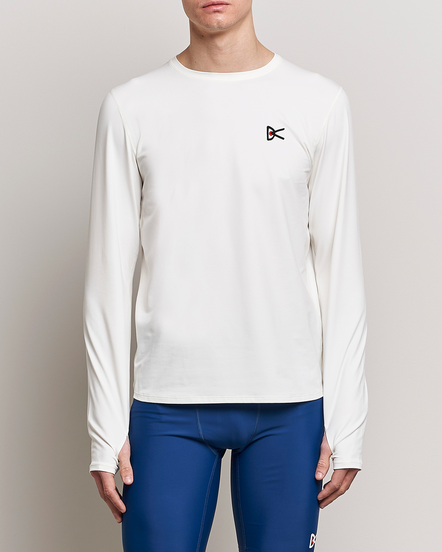 Herre | Langærmede t-shirts | District Vision | Deva-Tech Long Sleeve T-Shirt White