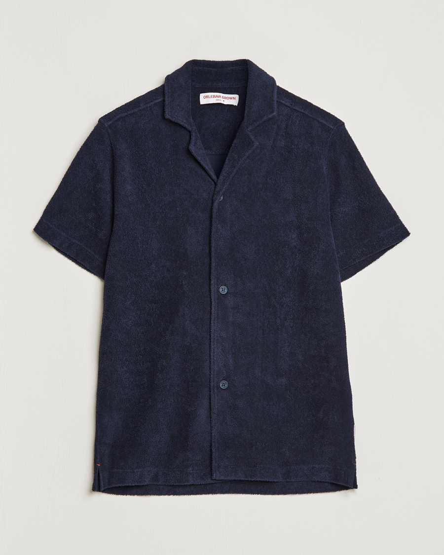 Herre | Skjorter | Orlebar Brown | Howell Short Sleeve Terry Shirt Night Iris