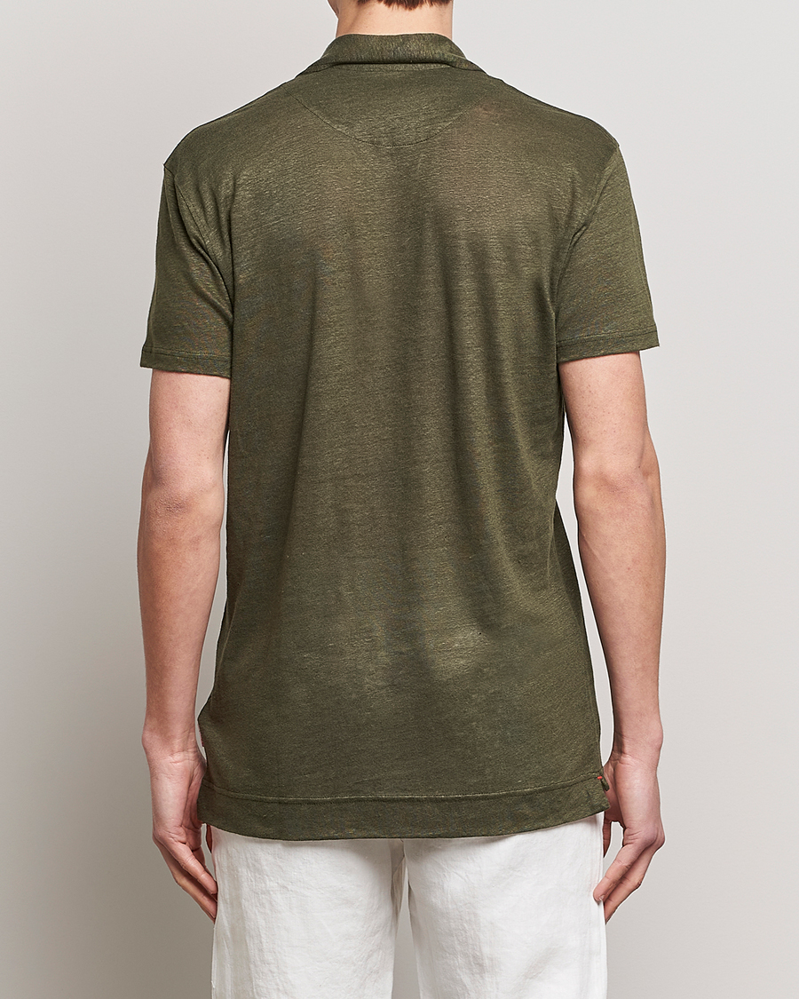 Herre | Polotrøjer | Orlebar Brown | Felix Placket Short Sleeve Linen Polo Palm