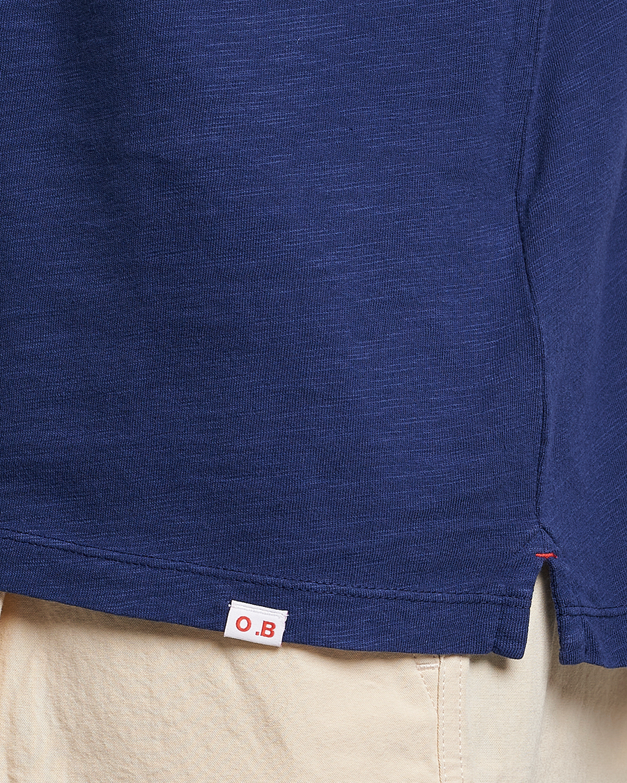 Herre | T-Shirts | Orlebar Brown | OB Classic Garment Dyed Cotton T-Shirt Lagoon Blue