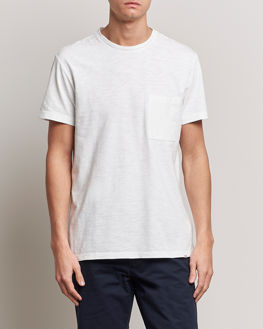 Herre | Orlebar Brown | Orlebar Brown | OB Classic Garment Dyed Cotton T-Shirt White Sand