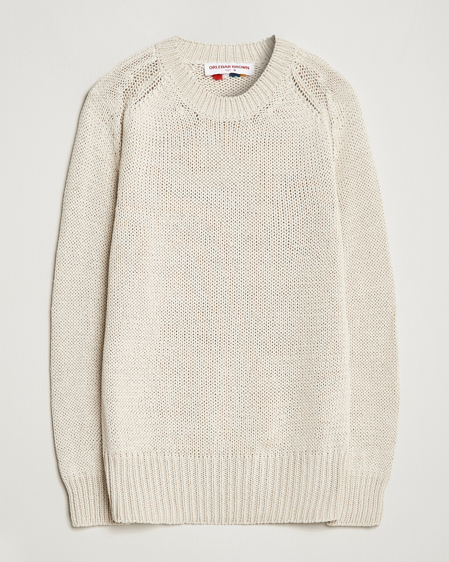 Herre | Trøjer | Orlebar Brown | Lippen Organic Cotton Sweatshirt White Sand