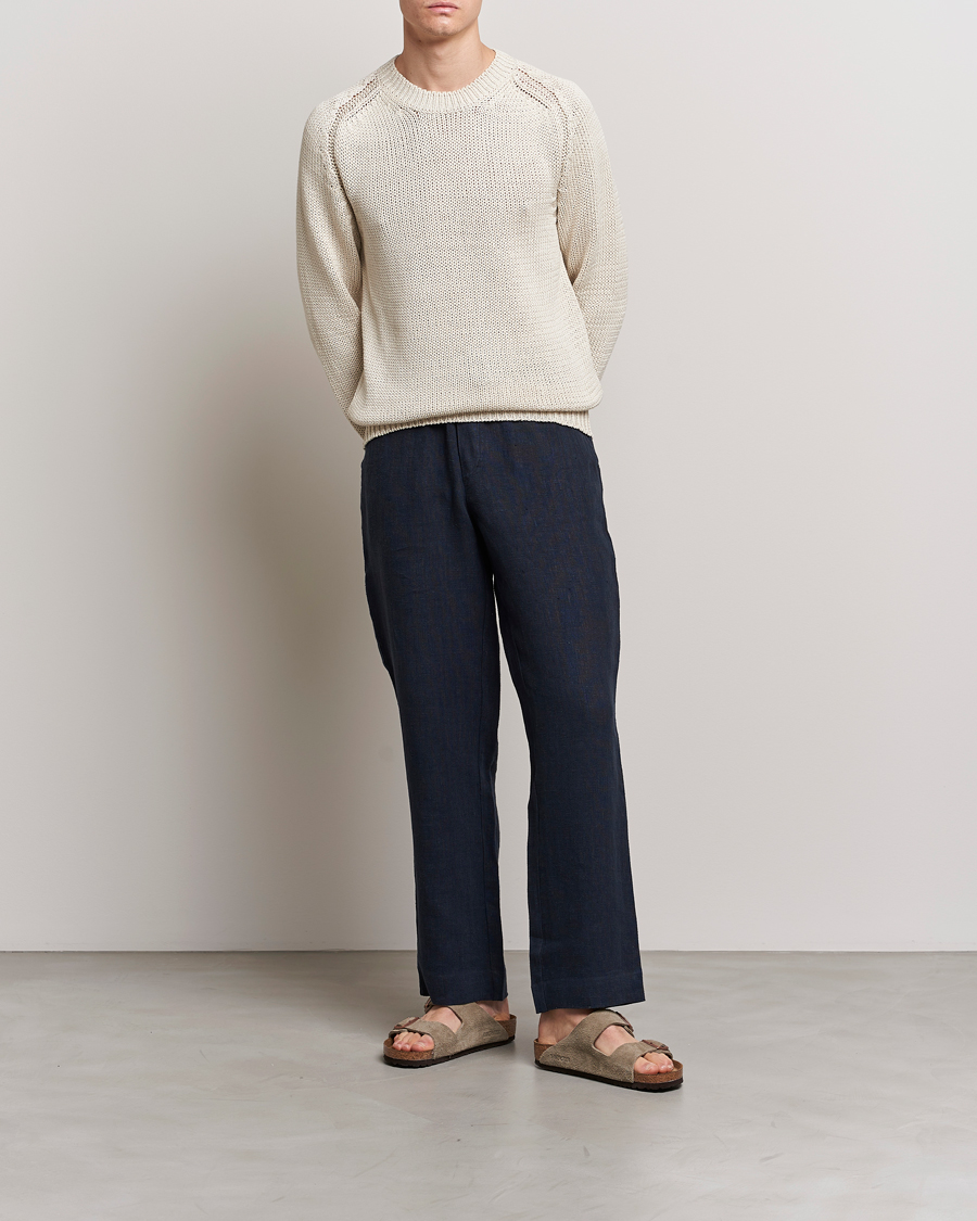 Herre | Trøjer | Orlebar Brown | Lippen Organic Cotton Sweatshirt White Sand