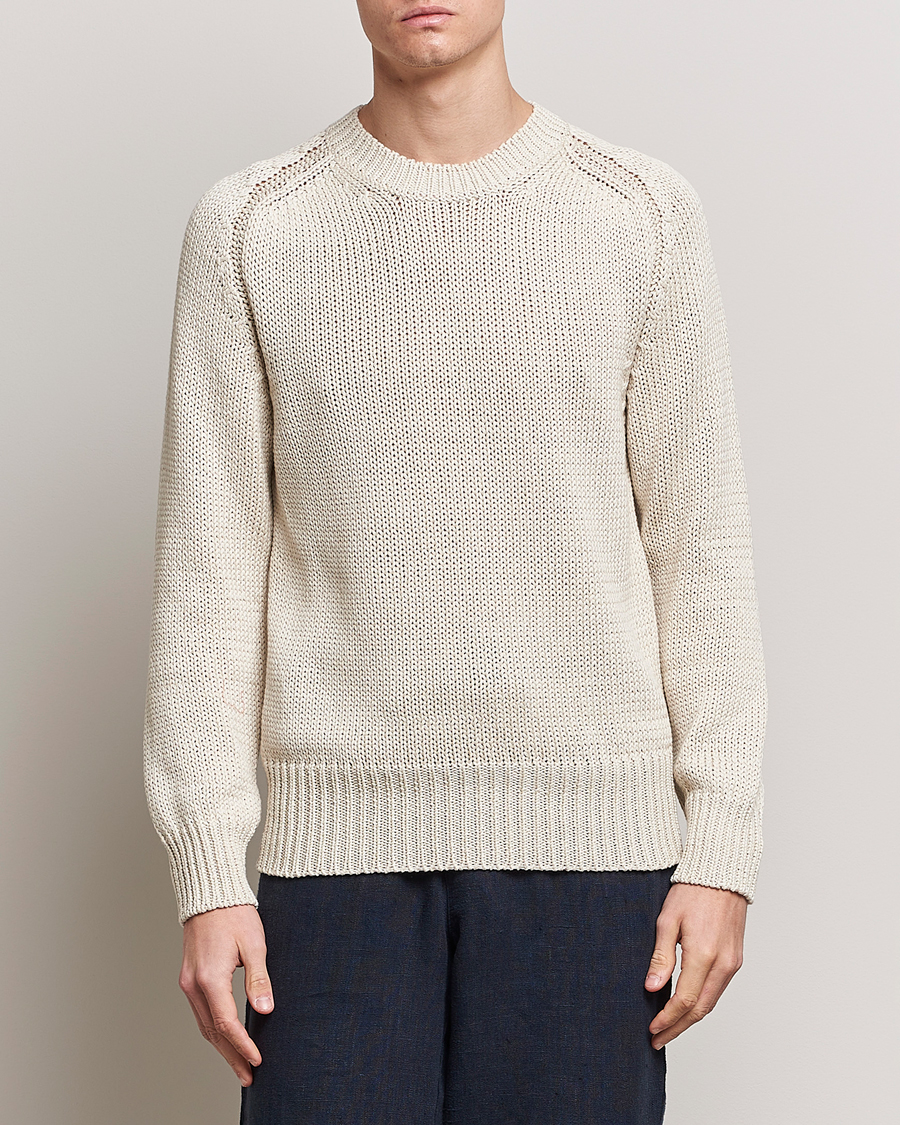 Herre | Trøjer | Orlebar Brown | Lippen Organic Cotton Sweatshirt White Sand