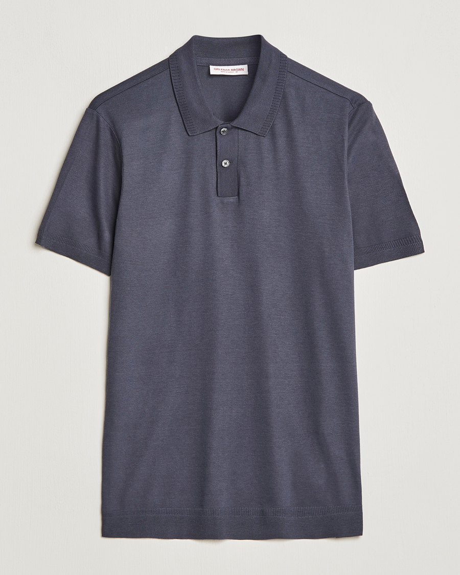 Herre | Polotrøjer | Orlebar Brown | Jarrett Knitted Rib Polo Piranha Grey