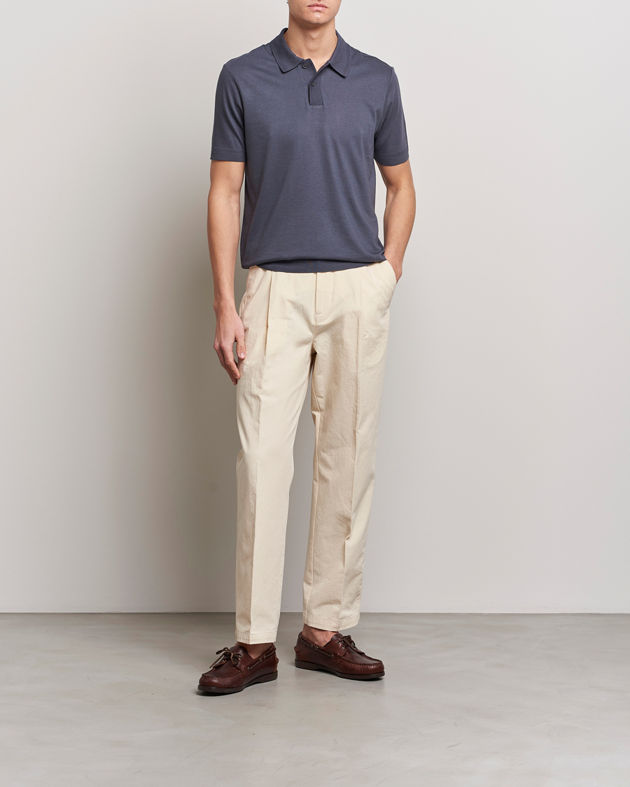 Herre | Polotrøjer | Orlebar Brown | Jarrett Knitted Rib Polo Piranha Grey