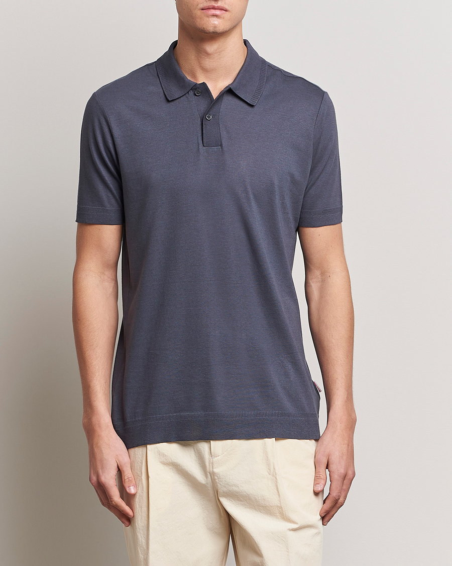 Herre | Polotrøjer | Orlebar Brown | Jarrett Knitted Rib Polo Piranha Grey