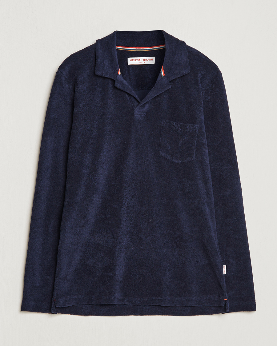 Herre | Trøjer | Orlebar Brown | Terry Long Sleeve OB Stripe Night Iris