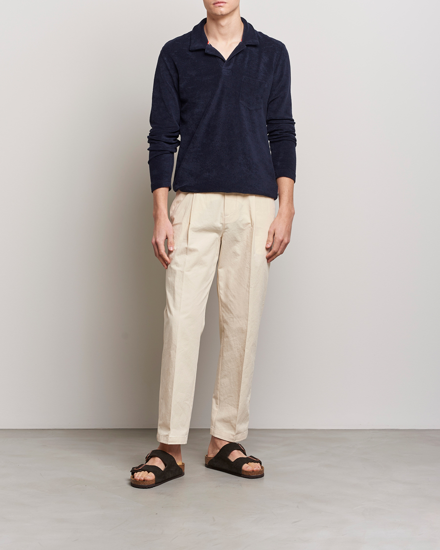 Herre | Trøjer | Orlebar Brown | Terry Long Sleeve OB Stripe Night Iris