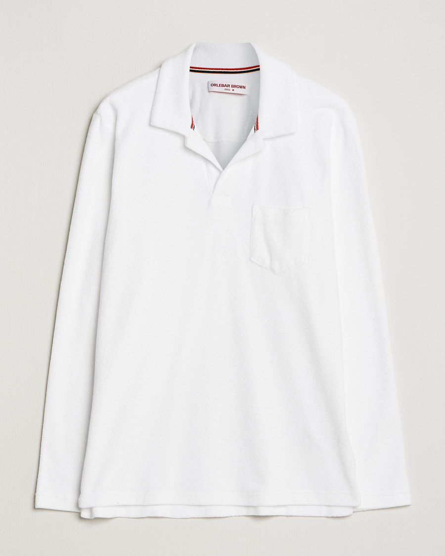 Herre | Trøjer | Orlebar Brown | Terry Long Sleeve OB Stripe White