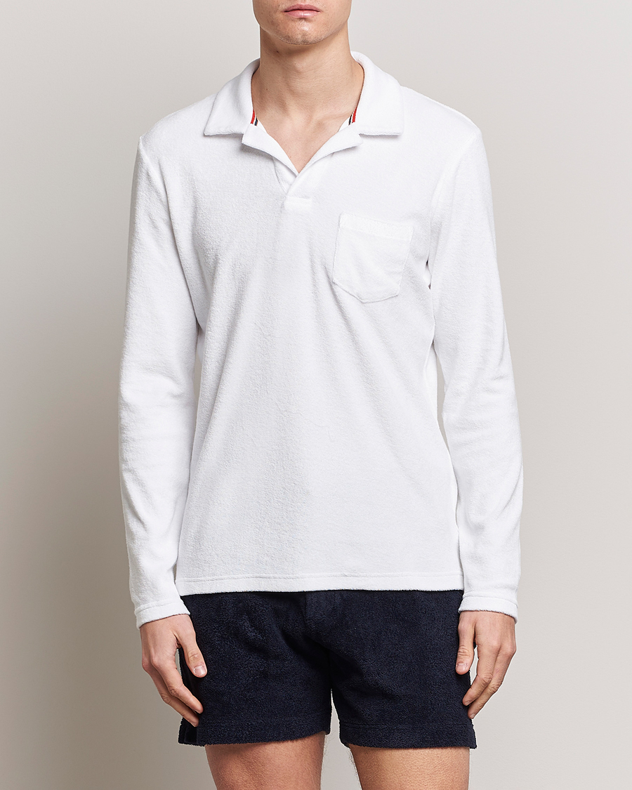 Herre | Trøjer | Orlebar Brown | Terry Long Sleeve OB Stripe White