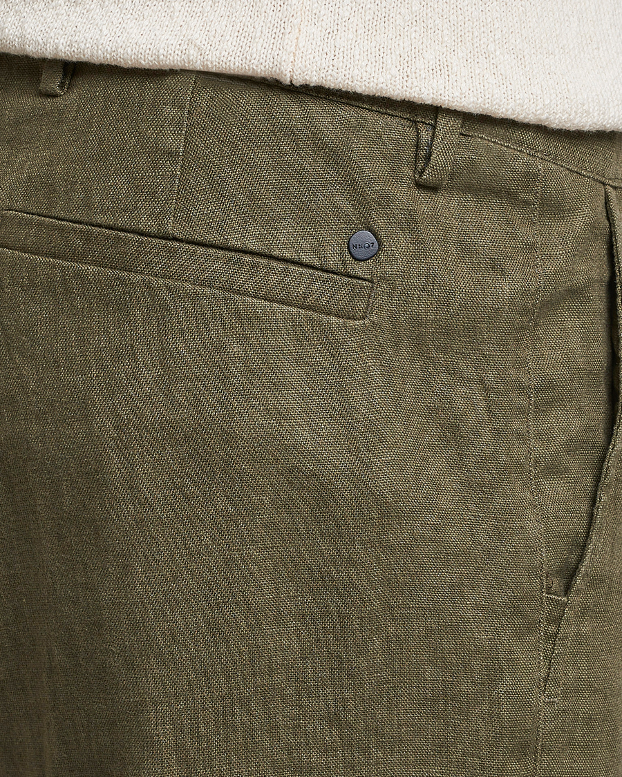 Herre | Bukser | NN07 | Karl Linen Trousers Army