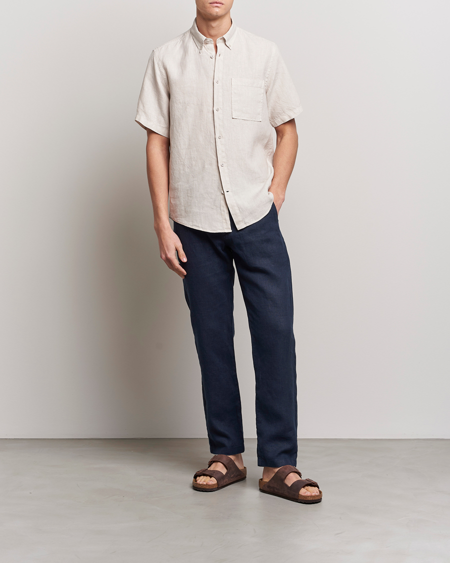 Herre | Bukser | NN07 | Karl Linen Trousers Navy