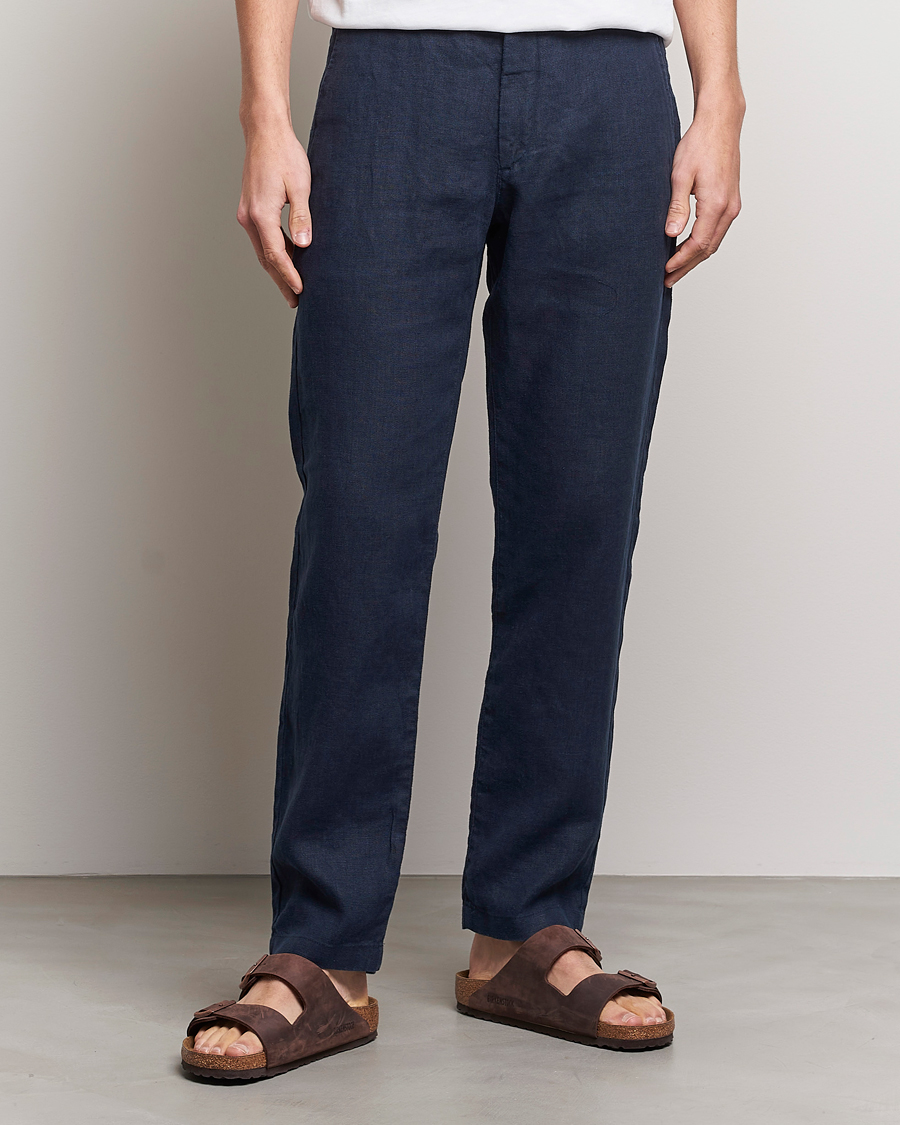 Herre | Bukser | NN07 | Karl Linen Trousers Navy