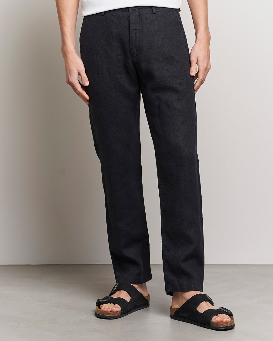 Herre | Bukser | NN07 | Karl Linen Trousers Black