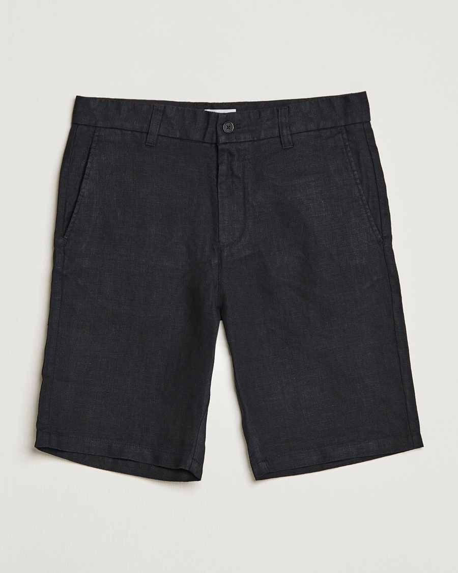 Herre | Shorts | NN07 | Crown Linen Shorts Black