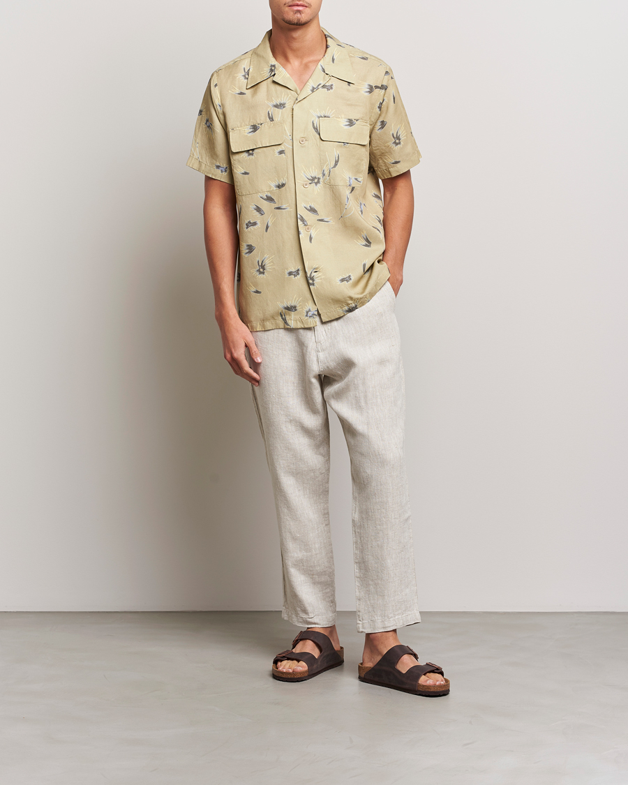 Herre | Bukser | NN07 | Keith Drawstring Linen Trousers Oat