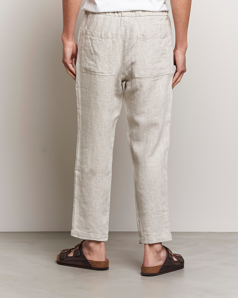Herre | Bukser | NN07 | Keith Drawstring Linen Trousers Oat