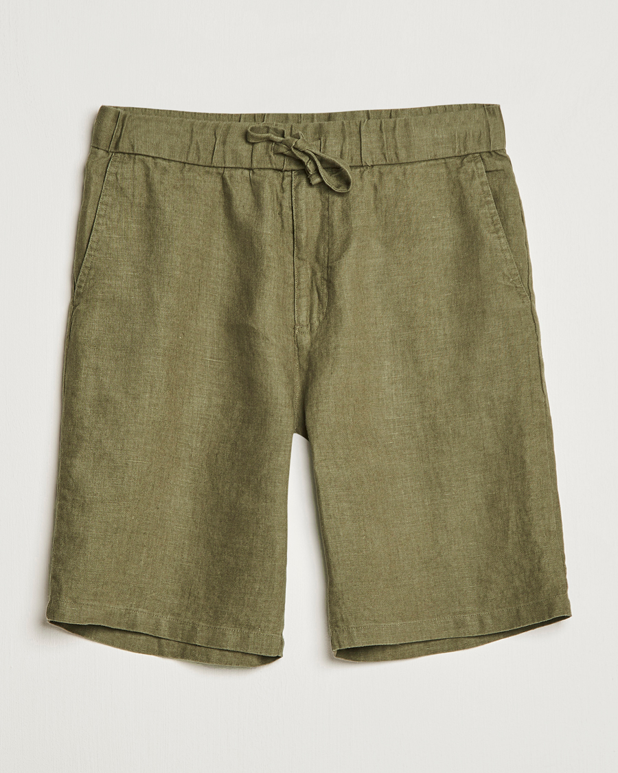 Herre | Shorts | NN07 | Keith Drawstring Linen Shorts Army