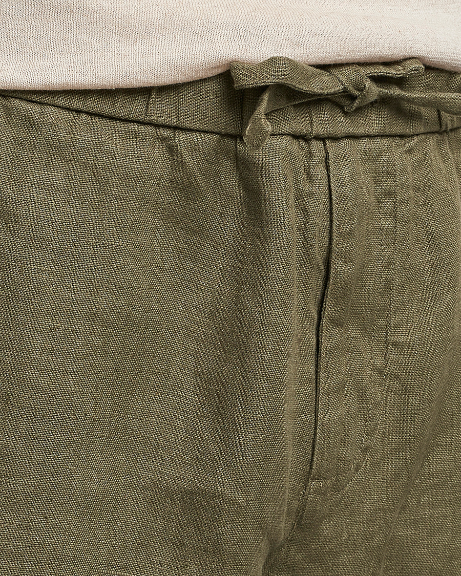 Herre | Shorts | NN07 | Keith Drawstring Linen Shorts Army