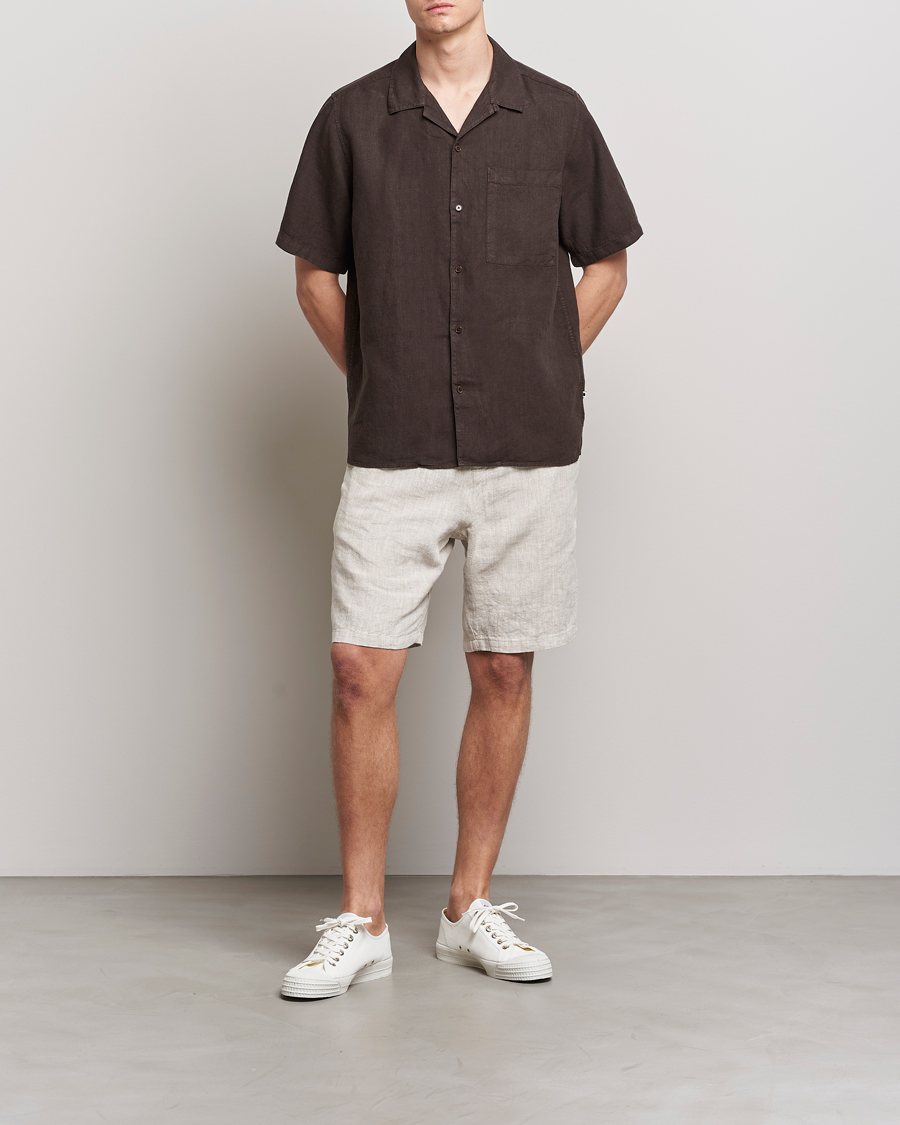 Herre | Shorts | NN07 | Keith Drawstring Linen Shorts Oat