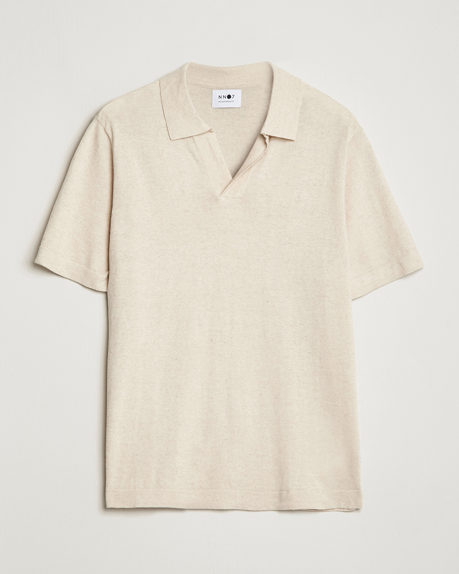 Herre | Polotrøjer | NN07 | Ryan Cotton/Linen Polo Oat