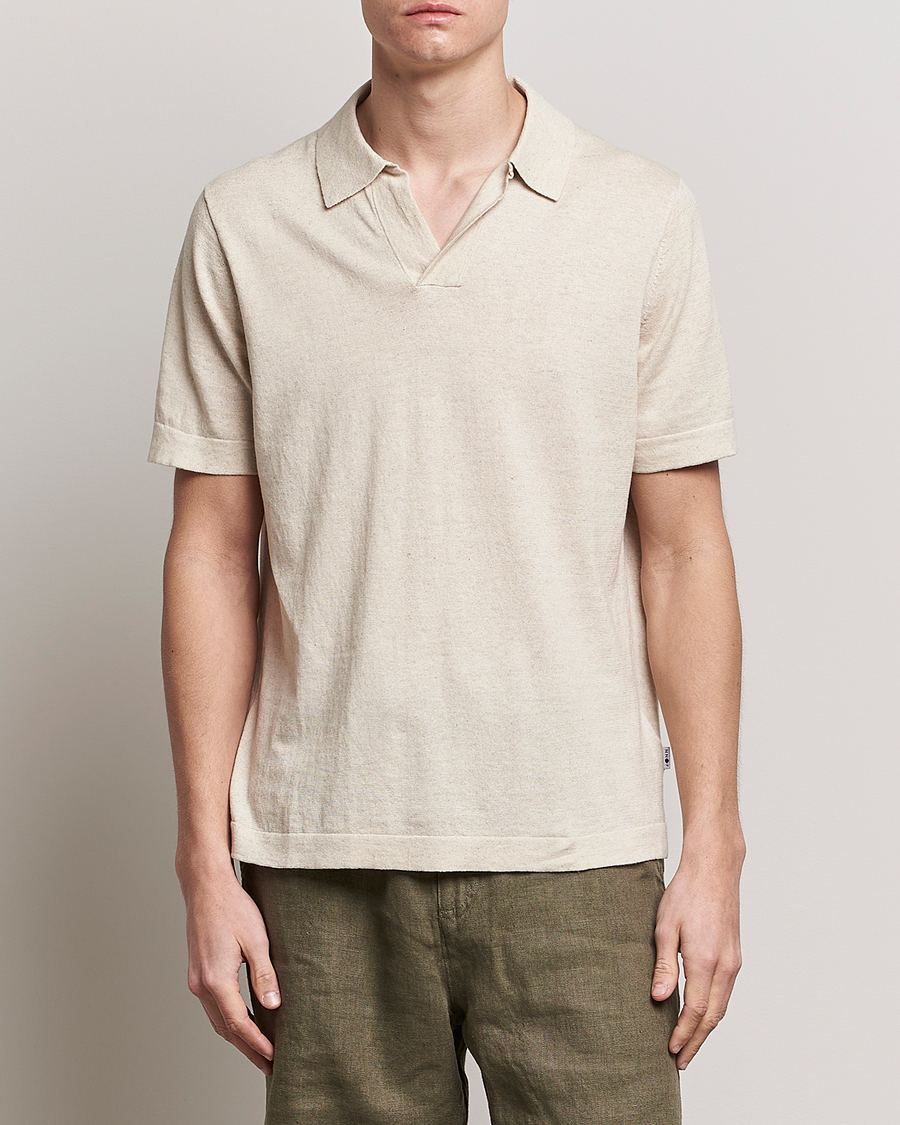 Herre | Klær | NN07 | Ryan Cotton/Linen Polo Oat