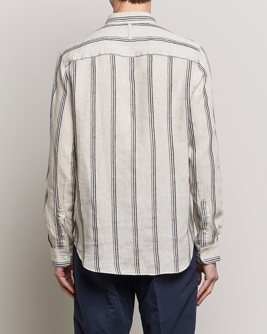 Herre | Skjorter | NN07 | Arne Strinped Linen Shirt Oat