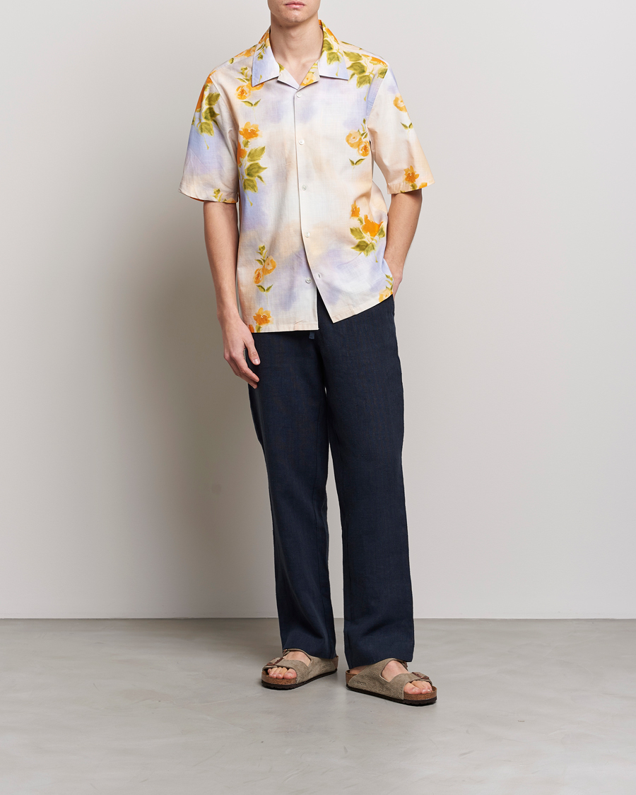Herre | Skjorter | NN07 | Ole Short Sleeve Printed Cotton/Tencel Shirt Multi