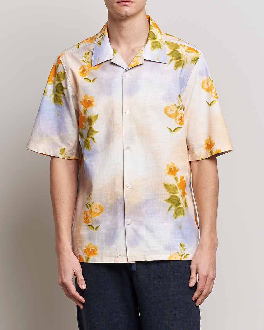 Herre | Kortærmede skjorter | NN07 | Ole Short Sleeve Printed Cotton/Tencel Shirt Multi